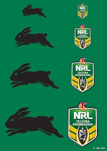 Rabbitohs NRL Logo Icing Sheet - Click Image to Close
